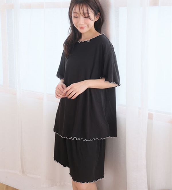 A HAPPY MARILYN（アハッピーマリリン）の「【Ｌ～８Ｌ】タイプが選べる！さらっとろルームウェアセット（パジャマ・ルームウェア）」｜詳細画像