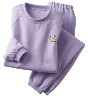 LAVIENNE（ラヴィエンヌ）の「ゆったり刺しゅうスウェットパジャマ（パジャマ・ルームウェア）」｜ラベンダー