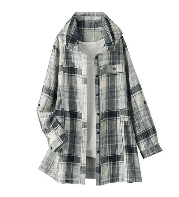 BELLUNA（ベルーナ）の「シャーリングドビー素材日差し対策パーカー（パーカー）」｜詳細画像