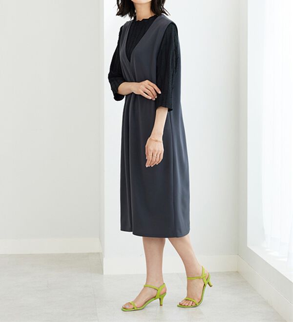 BELLUNA（ベルーナ）の「【2点セット】ジャカードプルオーバー＆ジャンスカセット（アンサンブル）」｜詳細画像