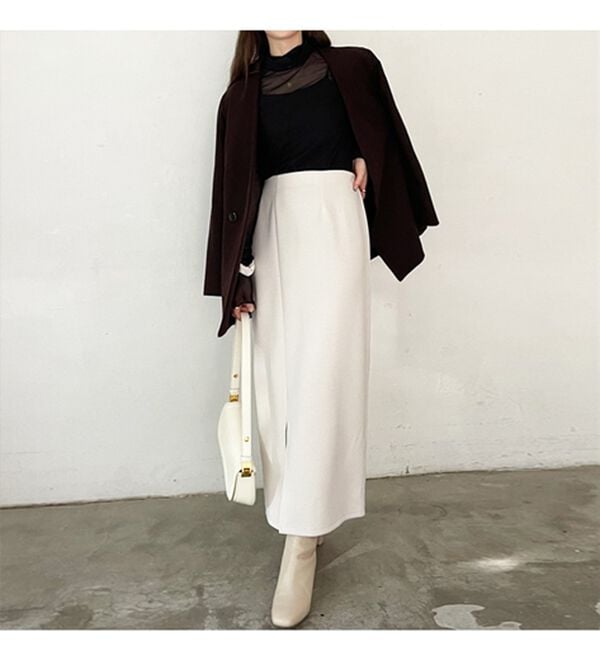 GeeRA（ジーラ）の「楽ちん！滑らか美ラインダンボールナロースカート（ロングスカート）」｜詳細画像