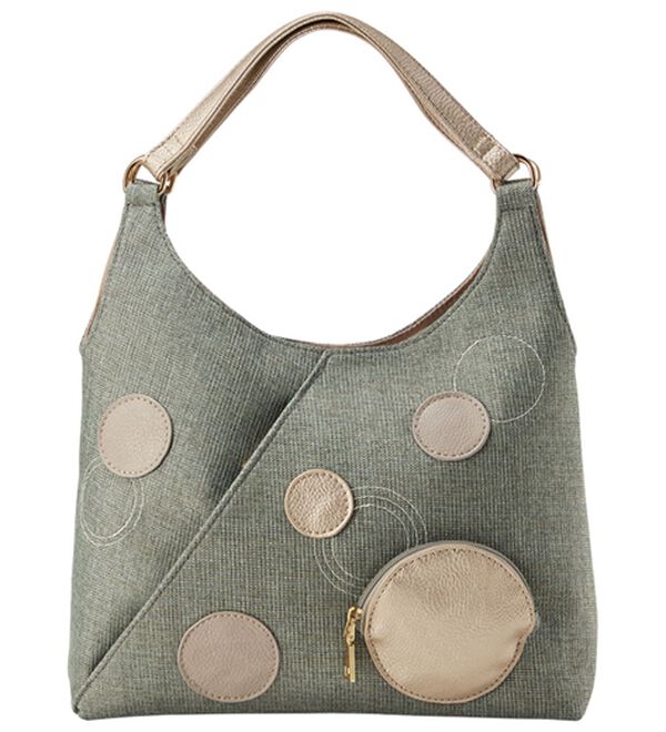 BELLUNA（ベルーナ）の「【２点セット】麻風ドットモチーフバッグ同色２点セット（その他バッグ）」｜詳細画像