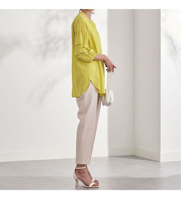 BELLUNA（ベルーナ）の「レーヨン混ビンテージ素材シャツチュニック（チュニック）」｜詳細画像