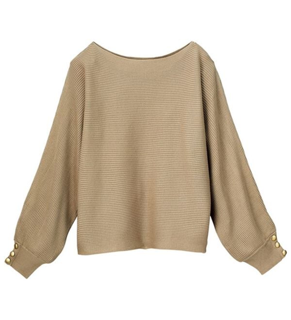 GeeRA（ジーラ）の「【長袖】袖ボタン付ドルマンニットトップス（ニット・セーター）」｜詳細画像