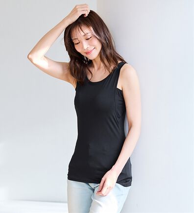 LAVIENNE（ラヴィエンヌ）の「【暑がりさん必見！】瞬間ひんやり冷感！カップ付タンクトップインナー＜さらりラボ＞（肌着・インナーウェア）」