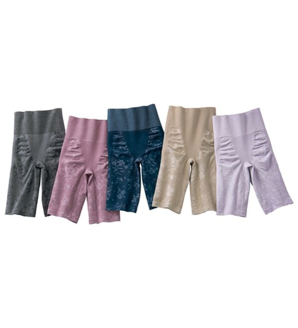 「【５色組】綿混ジャカードロングショーツガードル（ショーツ）」｜5色組