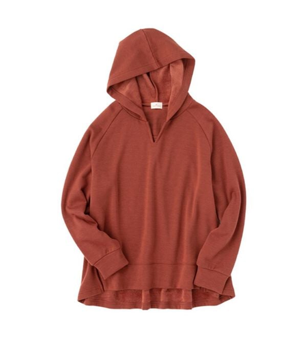 Viola e Viola（ヴィオラ エ ヴィオラ）の「【蓄熱保温】裏ファーVネックゆるシルエットパーカー（パーカー）」｜詳細画像