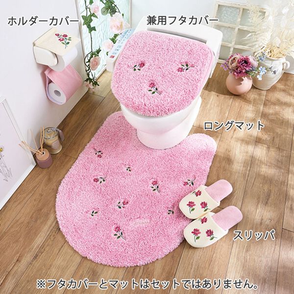 「小花刺繍がかわいいスイートトイレタリーシリーズ（トイレマット）」｜詳細画像