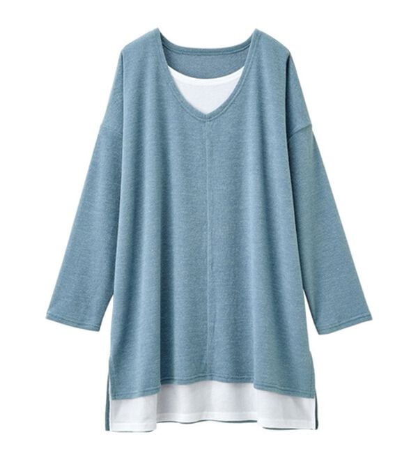 RANAN（ラナン）の「レイヤード風ニットソーチュニック（チュニック）」｜詳細画像