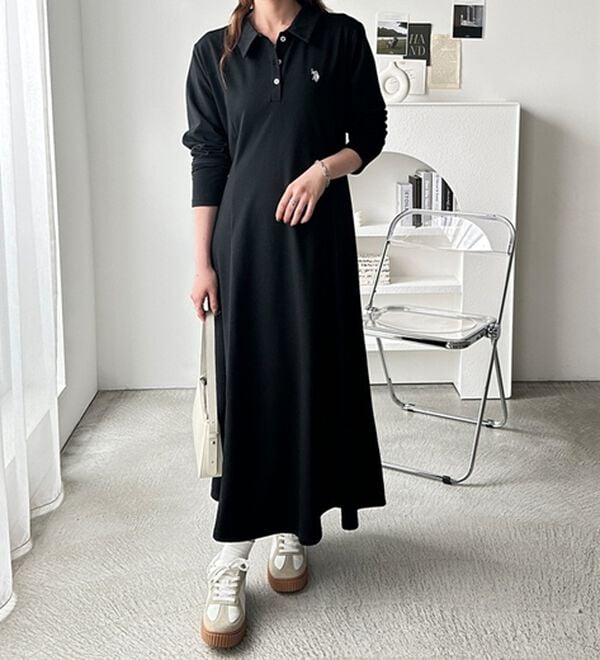 GeeRA（ジーラ）の「【U.S. POLO ASSN.】ポロ衿カットソーワンピース（その他ワンピース）」｜詳細画像