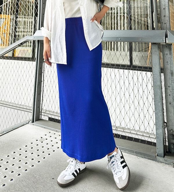 GeeRA（ジーラ）の「【着回し力◎】楽ちんすっきり見え！リブロングスカート（ロングスカート）」｜詳細画像