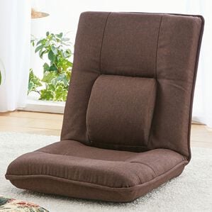 「お買い得！腰サポート付コンパクト座椅子（座椅子）」｜ブラウン