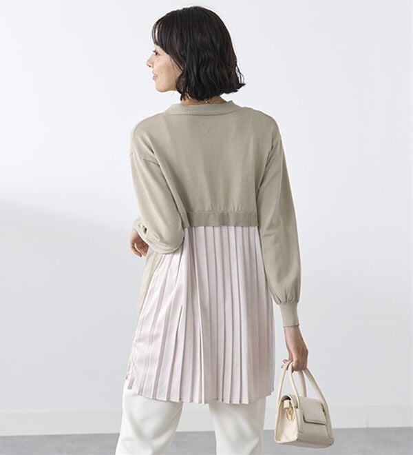 BELLUNA（ベルーナ）の「スタイルアップ！バックプリーツカーディガン（ニットカーディガン）」｜詳細画像