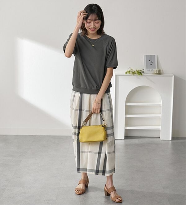 BELLUNA（ベルーナ）の「≪ＨｕｇＲｅａｍコットン≫裏毛半袖プルオーバー（カットソー）」｜詳細画像