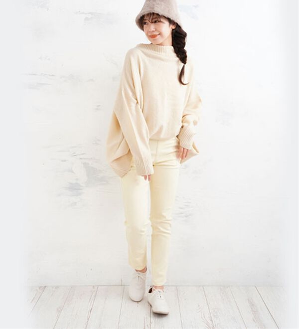 A HAPPY MARILYN（アハッピーマリリン）の「【Ｍ～８Ｌ】【選べる丈】のび～る ストレッチ ツイル 魔法の 美脚レギンスパンツ（スリム・スキニーパンツ）」｜詳細画像