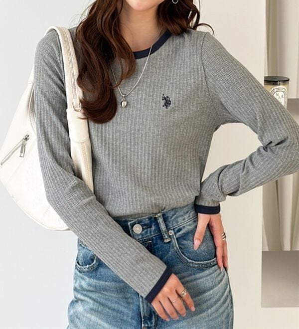 GeeRA（ジーラ）の「【U.S. POLO ASSN.】配色デザインリブロンT（カットソー）」｜詳細画像
