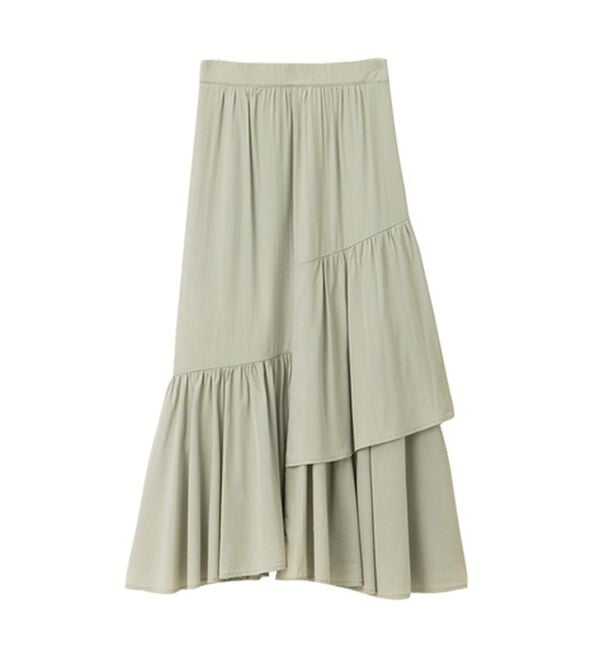 alotta（アロッタ）の「アシメティアードスカート（ロングスカート）」｜詳細画像