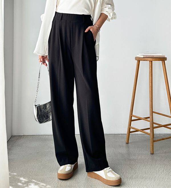 美脚魅せタックワイドスラックスパンツ - ベルーナ【公式】