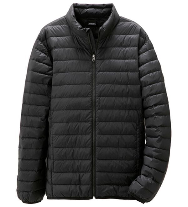 「＜シンプル＆プラス＞洗えるあったかダウンジャケット（メンズジャケット）」｜ブラック