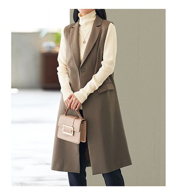 BELLUNA（ベルーナ）の「＜＆ｃｏｃｏｃｈｉ＞ハピネスコットン100％&times;吸湿発熱リブタートルニット（ニット・セーター）」｜詳細画像