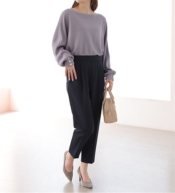 GeeRA（ジーラ）の「【長袖】袖ボタン付ドルマンニットトップス（ニット・セーター）」｜詳細画像