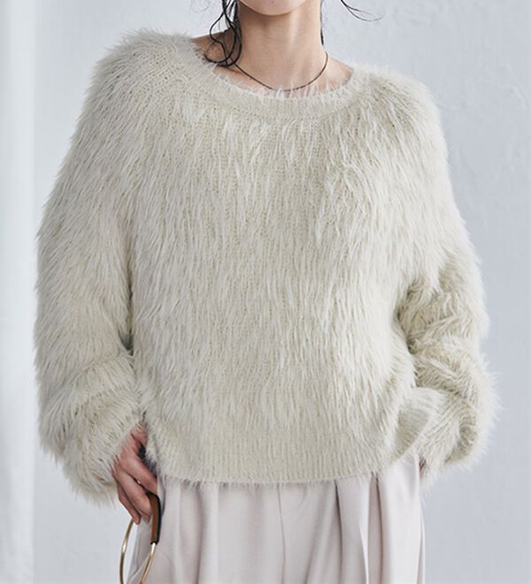 RANAN（ラナン）の「ロングフェザーシャギーニット（ニット・セーター）」｜詳細画像