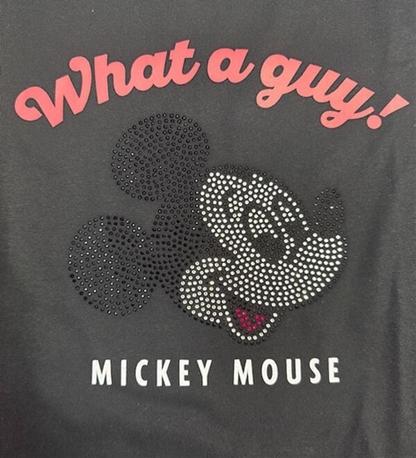 BELLUNA（ベルーナ）の「＜Disney＞【ミッキー】フェイス柄ラインストーンワイドシルエットTシャツ（Tシャツ）」｜詳細画像