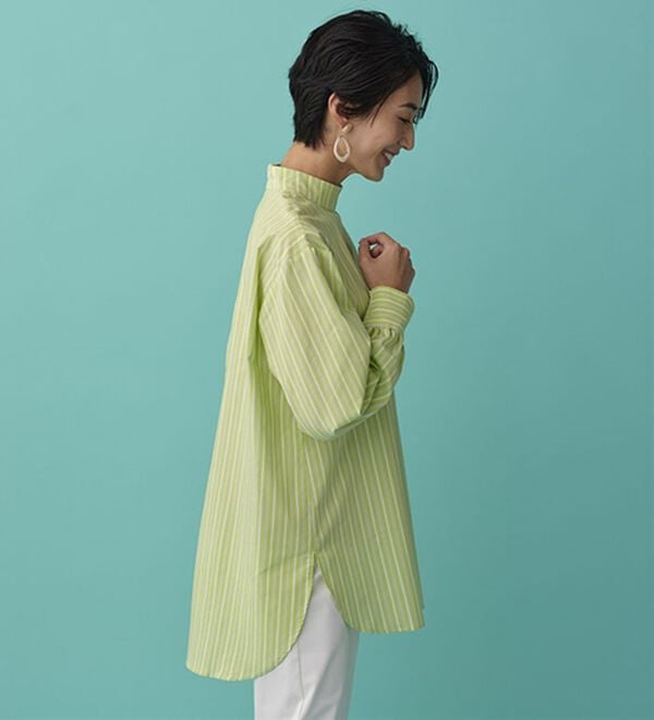 BELLUNA（ベルーナ）の「＜ＳＯＬＯＴＥＸ（Ｒ）＞ストレッチハイネックブラウス（ブラウス）」｜詳細画像