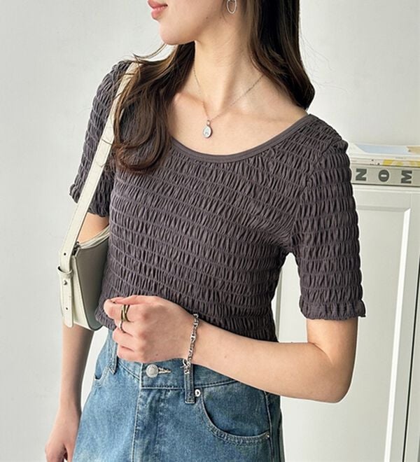 GeeRA（ジーラ）の「バレエネックシャーリングカットソー（カットソー）」｜詳細画像