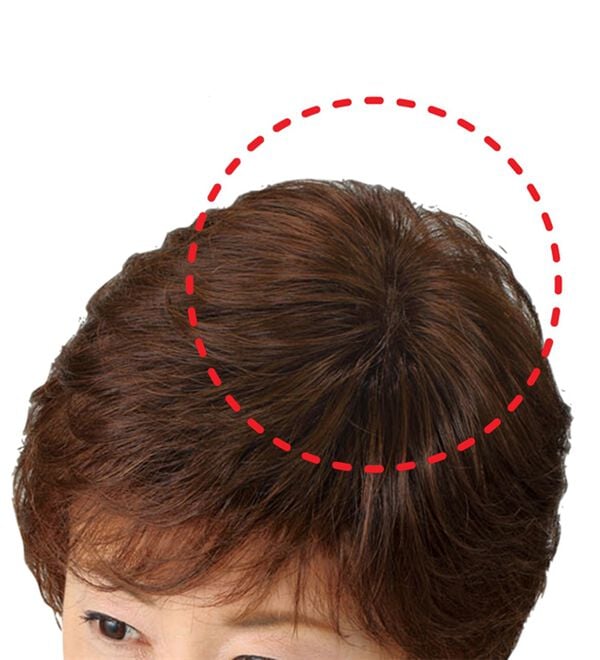 「人毛１００％お買得　つむじピース（ウィッグ・ヘアピース・エクステ）」｜詳細画像