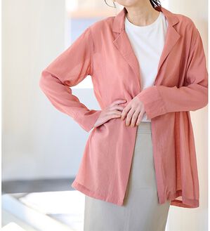 RANAN（ラナン）の「シアーライトジャケット（シャツ）」｜コーラル