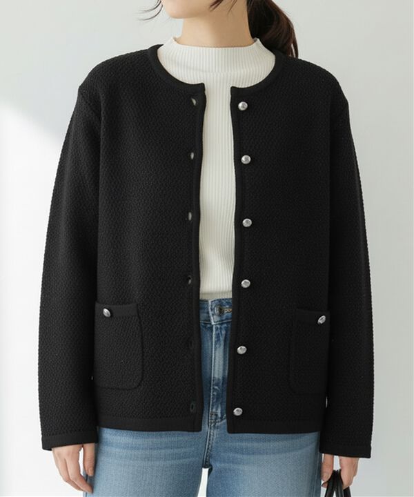 BELLUNA（ベルーナ）の「ツイード調金ボタンニットカーディガン（ニットカーディガン）」｜詳細画像