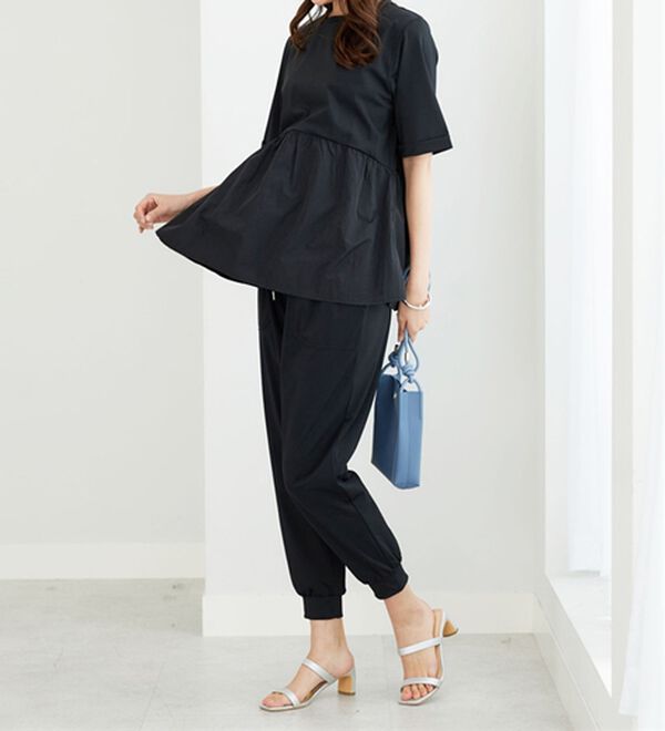 BELLUNA（ベルーナ）の「ヒンヤリ爽快！異素材切替プルオーバー（カットソー）」｜詳細画像