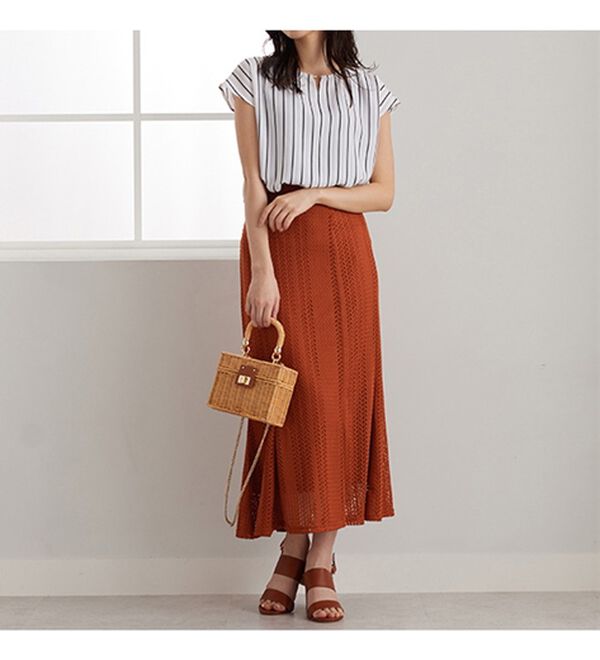 BELLUNA（ベルーナ）の「レース使いフレアーデザインスカート（ロングスカート）」｜詳細画像