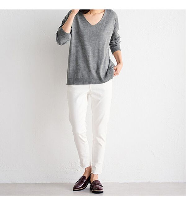 RANAN（ラナン）の「Ｖネックカシミヤタッチニット（ニット・セーター）」｜詳細画像