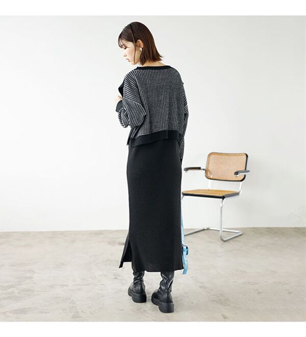 GeeRA（ジーラ）の「レイヤード２点セットワンピース（ニットワンピース）」｜詳細画像
