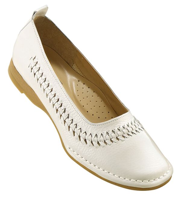 ルフラン（ルフラン）の「手編みメッシュアウトステッチパンプス（パンプス）」｜白