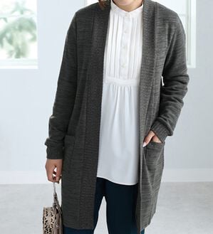 BELLUNA（ベルーナ）の「裏起毛素材ロングカーディガン（ニットカーディガン）」｜詳細画像