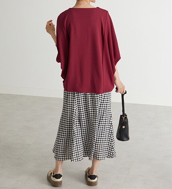 BELLUNA（ベルーナ）の「美しく隠す！技ありカットジョーゼットトップス（カットソー）」｜詳細画像