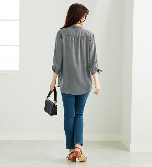 BELLUNA（ベルーナ）の「涼感柔らか袖リボンチュニック（チュニック）」｜詳細画像