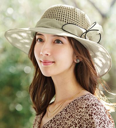 BELLUNA（ベルーナ）の「シアーオーガンジー涼やかハット（帽子）」