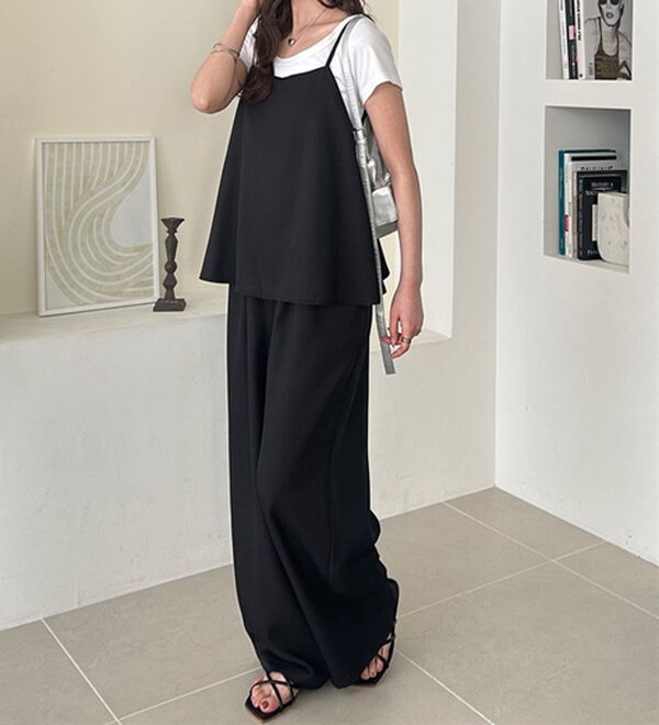 GeeRA（ジーラ）の「セットアップ風キャミソールサロペット（オールインワン）」｜詳細画像