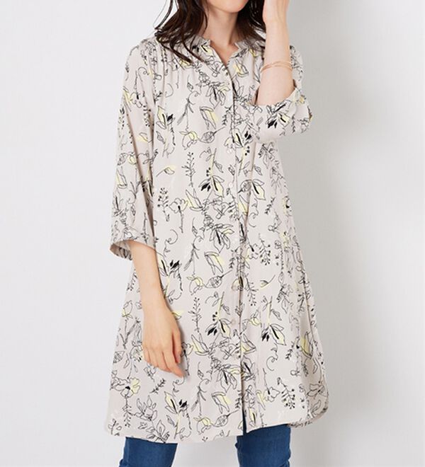 BELLUNA（ベルーナ）の「レーヨン素材袖フレアーワンピース（その他ワンピース）」｜詳細画像