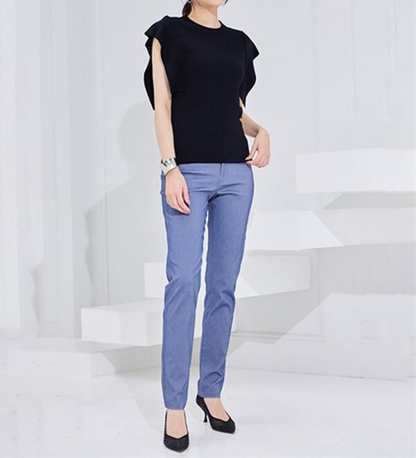 RANAN（ラナン）の「ひんやり！スクエアスリーブサマーニット（ニット・セーター）」｜詳細画像