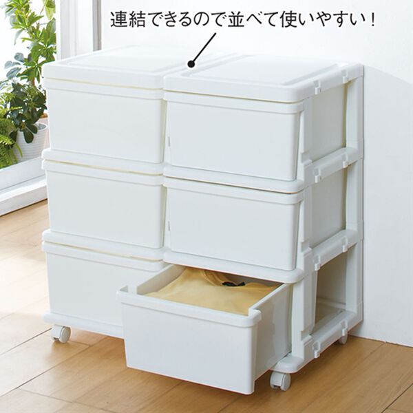 「新便利な３段チェスト（収納ケース・収納ボックス）」｜詳細画像
