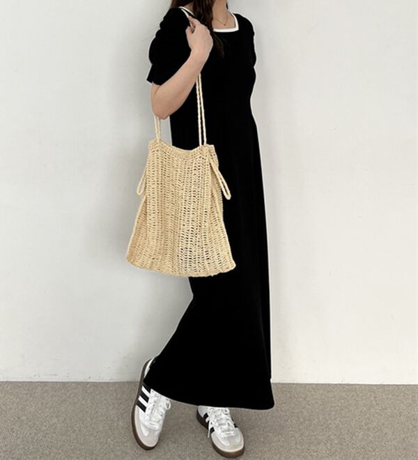 GeeRA（ジーラ）の「バックオープン配色リブワンピース（その他ワンピース）」｜詳細画像