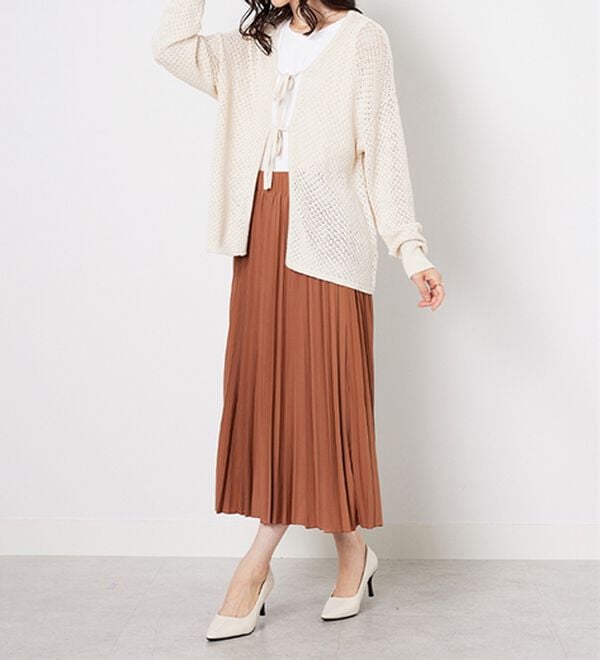 BELLUNA（ベルーナ）の「洗っても形が崩れにくい！プリーツスカート（ロングスカート）」｜詳細画像