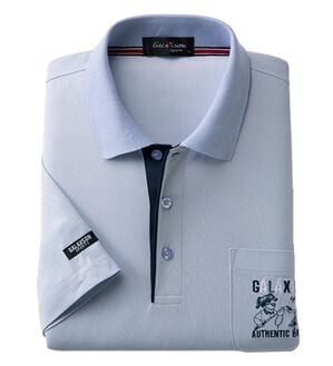 「７ＤＡＹＳブランドポロシャツ（メンズポロシャツ）」｜サックス