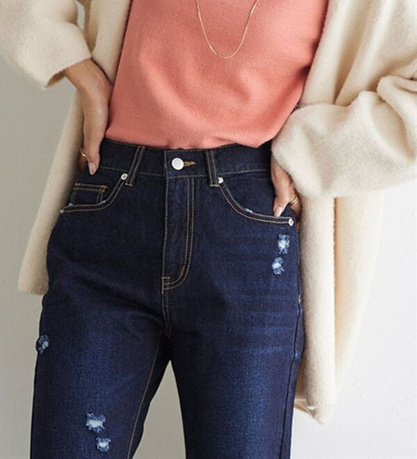 Pierrot（ピエロ）の「【選べる丈】ハイウエストストレートデニム（フルレングスパンツ）」｜詳細画像