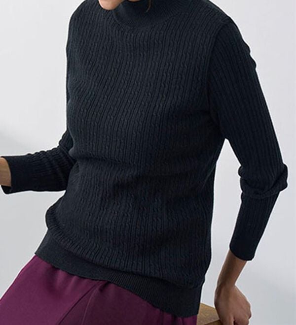 BELLUNA（ベルーナ）の「洗える！裏ベロアあったかセーター（ニット・セーター）」｜詳細画像